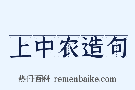 上中农造句是什么意思的图片